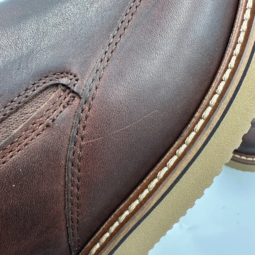 Dunham Clyde Slip-on Loafer Men 8.5 2E (EE) WIDE Brown NIB CI2309 Leather READ